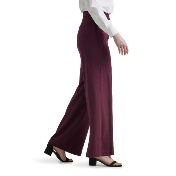 Lee Women's Wide Leg Pull-On Comfort Waist A-Line Knit Dress Pant Size 8M - Picture 3 of 8